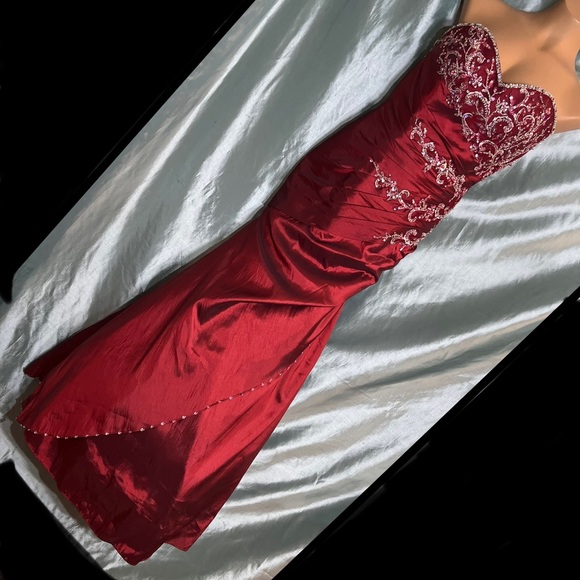 Exquisite, Tiffany, embellished,strapless mermaid formal ball gown. 12 runs sm. - Picture 14 of 14